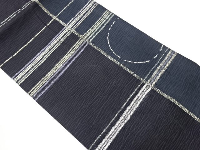 JAPANESE NAGOYA OBI FOR SUMMER / WOVEN GRID